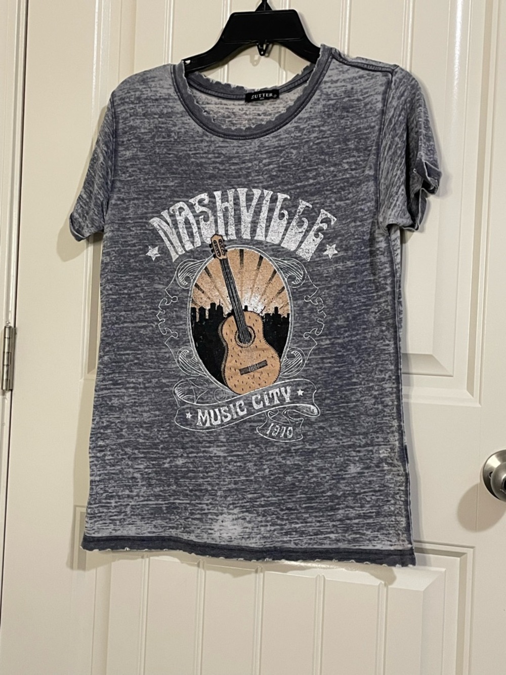 Nashville Graphic Mineral Wash Tee  - Grey - Picture 3 of 4